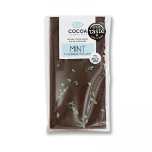 Dark Chocolate & Crystallised Mint Leaves 100g